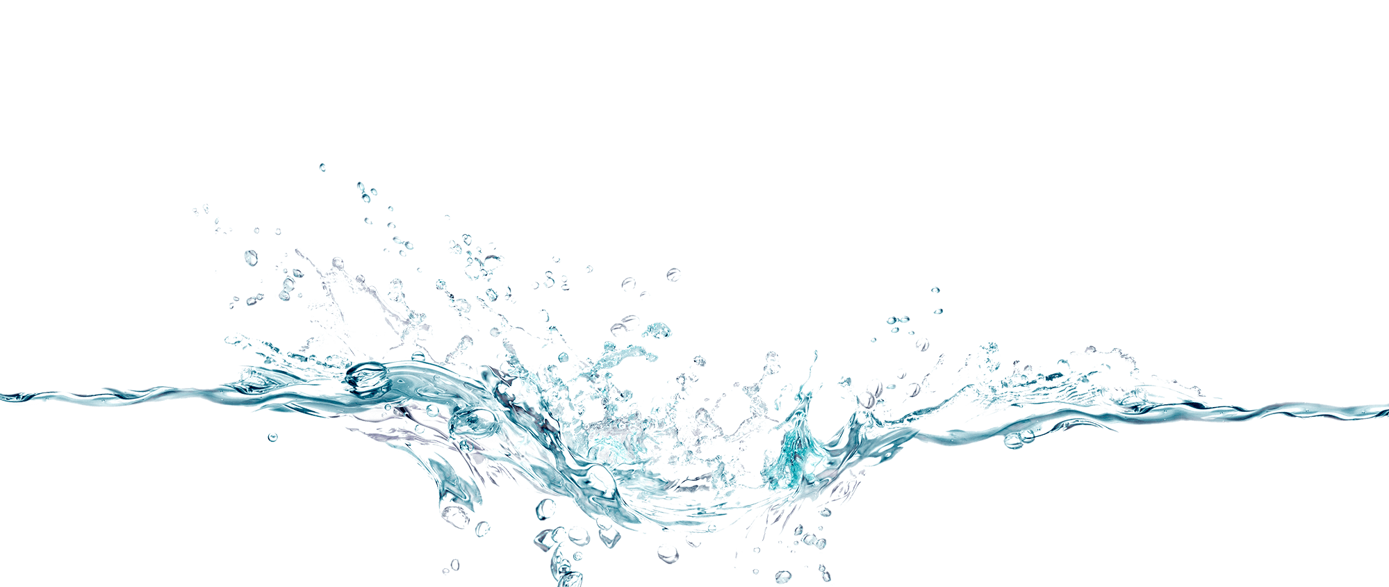 A splash of clear liquid product